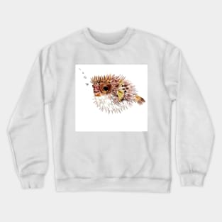 Pufferfish , coral fish, cute fish art, cute animals, animals, animal art Crewneck Sweatshirt